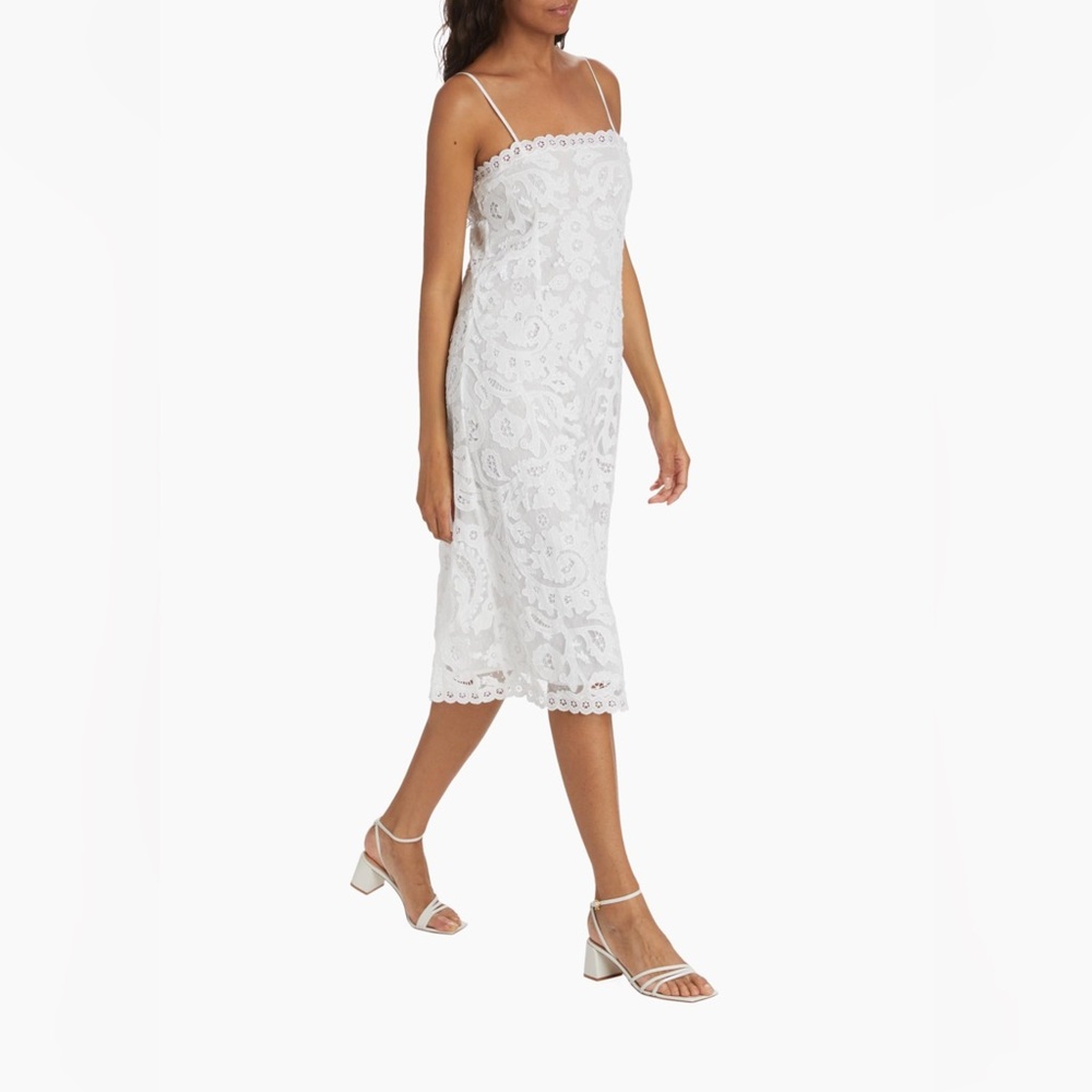 Sea Lovina Embroidered Cotton Midi-Dress